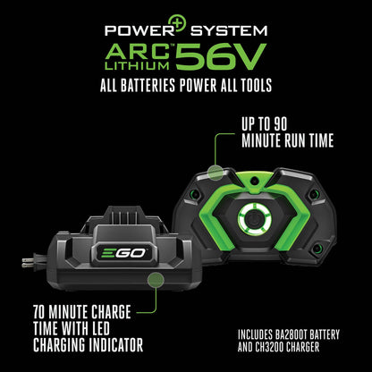 EGO POWER+ Leaf Blower, Cordless Electric 756 CFM, Includes 56V 5.0Ah Battery and Charger - LB7654