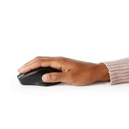 Amazon Basics Computer Mouse Wireless, Ergonomic, 2.4 GHz Optical, DPI Adjustable, Compatible With PC, Mac, Laptop, Black