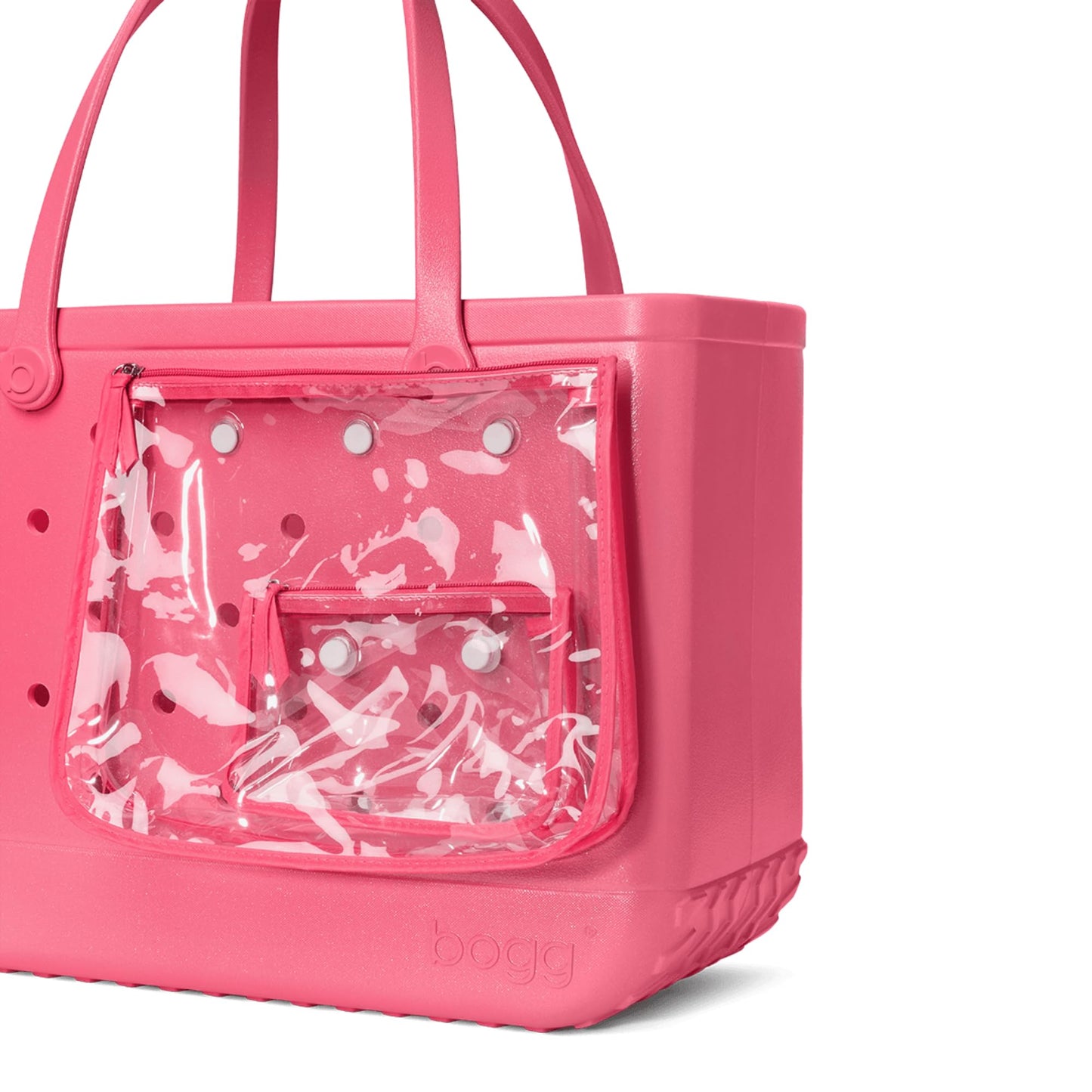 BOGG BAG - Original, Large Tote - Watermelon Shimmer - 19in L x 9in W x 14in H - Beach, Pool, Boat, Sports - All Purpose EVA - Lightweight, Washable, Durable