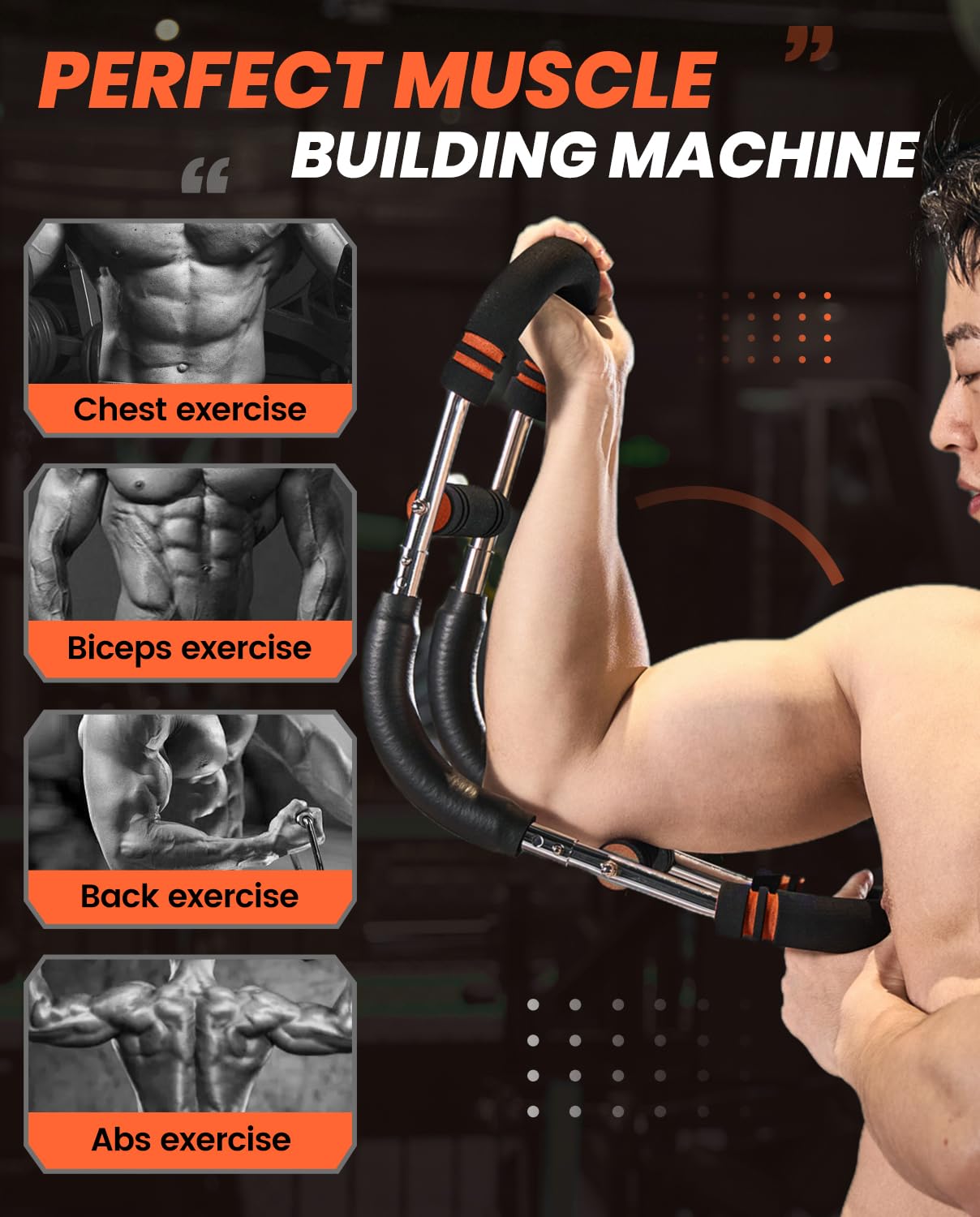 2026 New Saker Power Twister Arm Trainer, Adjustable Chest Workout Equipment,Forearm Strengthener, Arm Exercise Gift for Home Gym, for Men, Ideas for Fitness Enthusiasts (20-60lb)