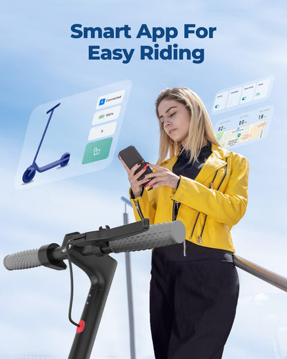 VOLPAM Electric Scooter, 350W/500W, 8.5"/10" Tires, 12/21/28 Miles Range, 16/19/22Mph, Folding E-Scooter with Dual Braking (8.5''-23Miles-Dual Suspension)