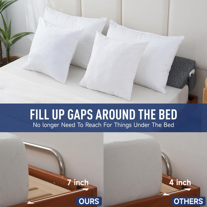 King Size Bed Wedge Pillow Headboard Pillow Mattress Wedge Bed Gap Filler Long Pillow for Bed Triangle Pillow Bolster Pillow Close The Gap (0-7") Between Headboard and Mattress (76"x10"x6")