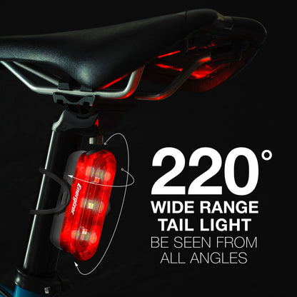Energizer X400 Rechargeable Bike Light, IPX4 Water Resistant, Compact and Lightweight Design, Front Clip Light and Rear LED Light for Visibility Black