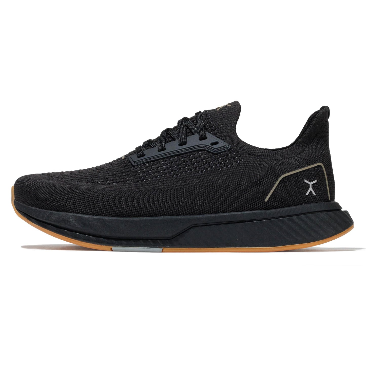 FLUX FOOTWEAR Men’s and Women’s Adapt Runner Wide Toe-Box Natural Movement Shoes with Breathable Knit Upper & UltraFlex Midsole Lightweight Shoes for Running, Walking & Everyday Wear - Black/Gum
