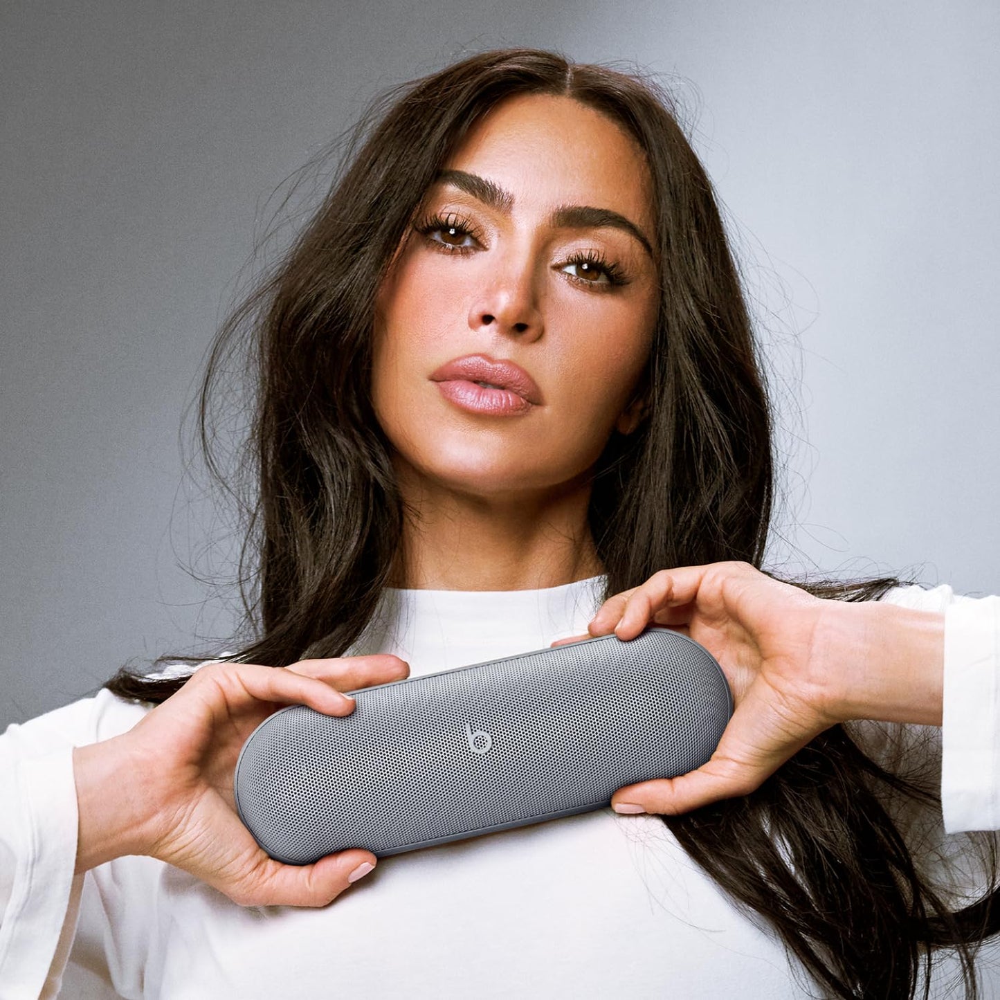 Beats Pill x Kim Kardashian - Wireless Bluetooth Speaker and Portable Charger via USB-C - Up to 24 Hours Battery Life, IP67 Water Resistant, Apple & Android Compatible, Built-in Mic – Dark Gray