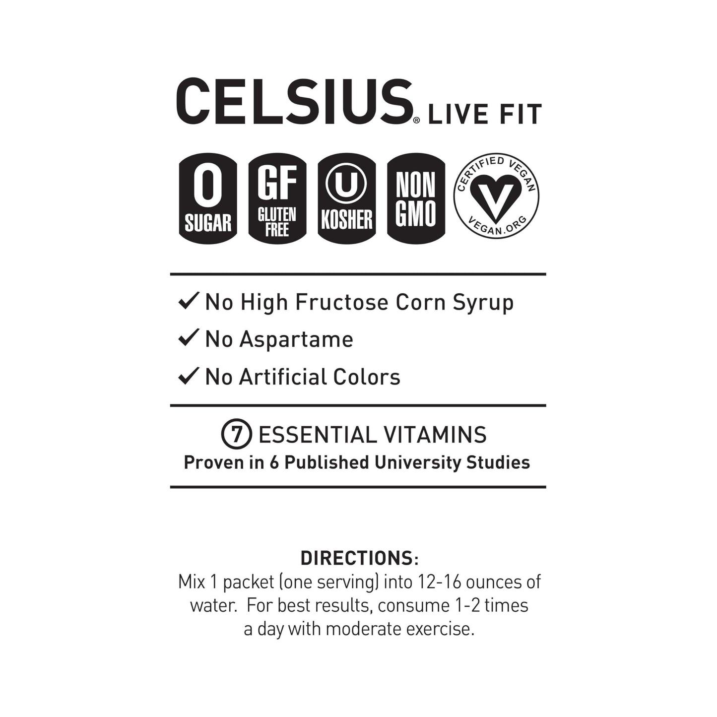 CELSIUS® On-the-Go Powder Sticks Dragonfruit Lime, Essential Energy 2.8 Oz (14 Sticks per Pack)