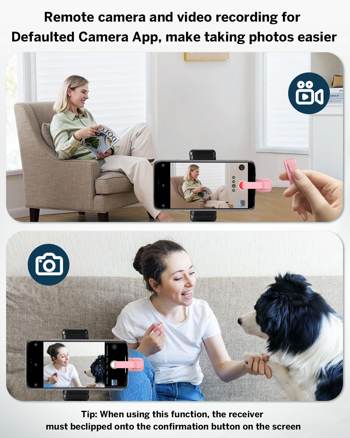 DATAFY [Case-Friendly] Remote Control Page Turner Ring for Kindle Paperwhite Oasis Scribe Kobo eReaders, Camera Camcorder Remote Controls, Page Turner Clicker for iPhone ipad Tablets with Storage Bag