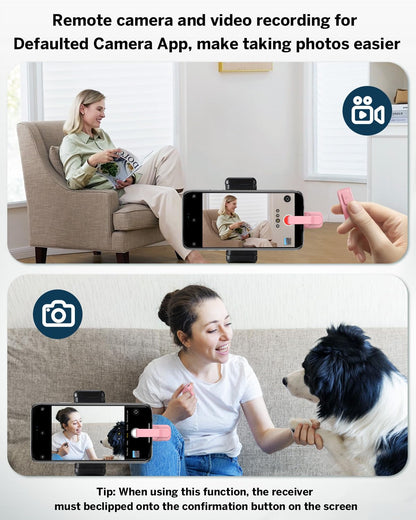 DATAFY [Case-Friendly] Remote Control Page Turner Ring for Kindle Paperwhite Oasis Scribe Kobo eReaders, Camera Camcorder Remote Controls, Page Turner Clicker for iPhone ipad Tablets with Storage Bag