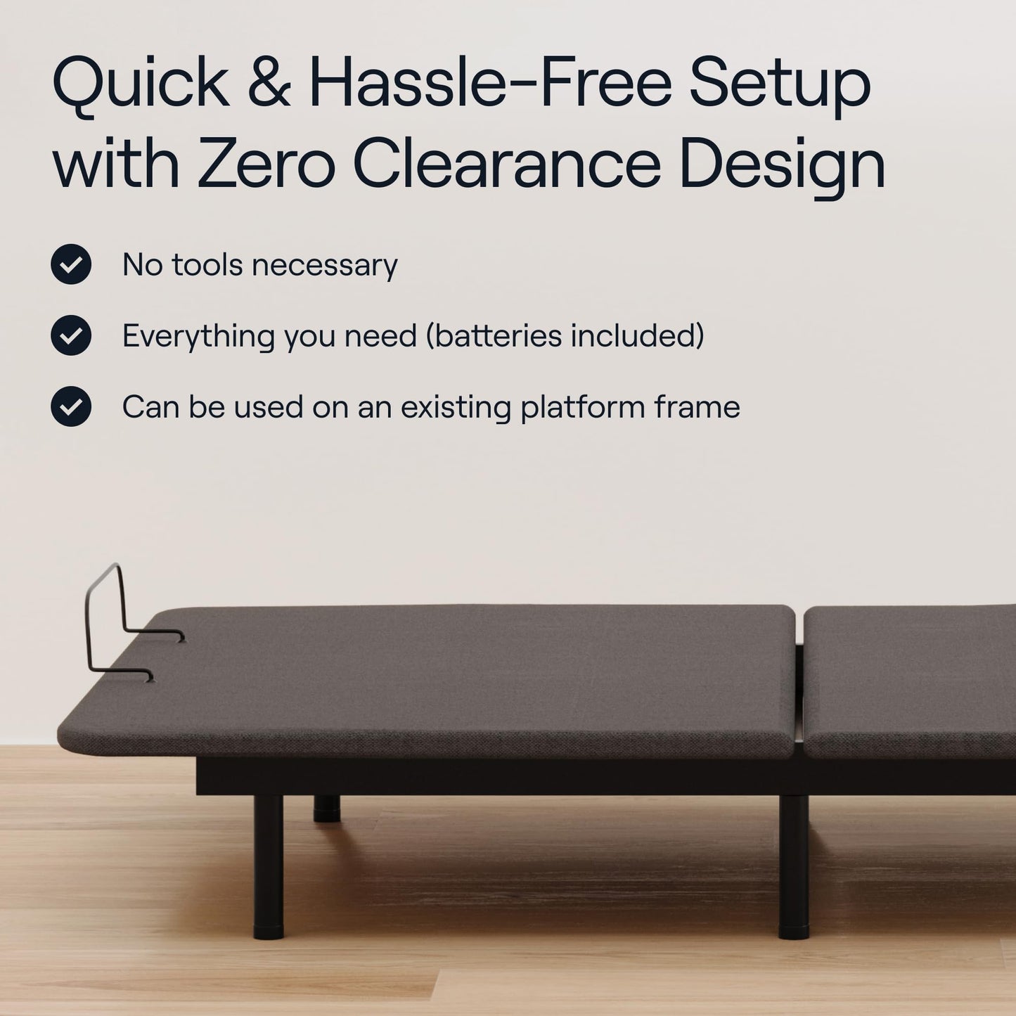Adjustable Comfort Classic Adjustable Base - Queen - Head & Foot Incline - Wireless Remote with Memory - Easy Set Up - Zero Clearance - Zero Gravity - Durable Frame