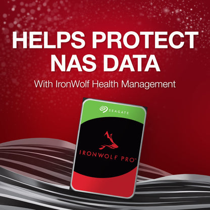 Seagate IronWolf Pro, 12 TB, Enterprise NAS Internal HDD –CMR 3.5 Inch, SATA 6 Gb/s, 7,200 RPM, 256 MB Cache for RAID Network Attached Storage (ST12000NT001)