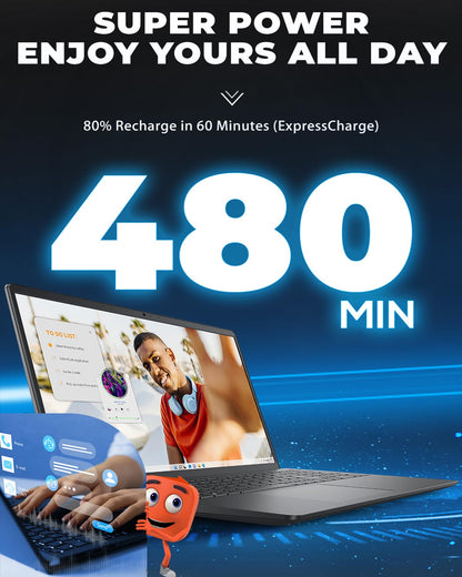 Dell Inspiron-15 3535 Touchscreen Laptop Computer - w/Office Lifetime • 15.6" Full HD • Ryzen 7 7730U(up to 4.5 GHz) • Long Battery Life • Win 11 PRO for Person Use or Business Work(64GB RAM, 2TB SSD)