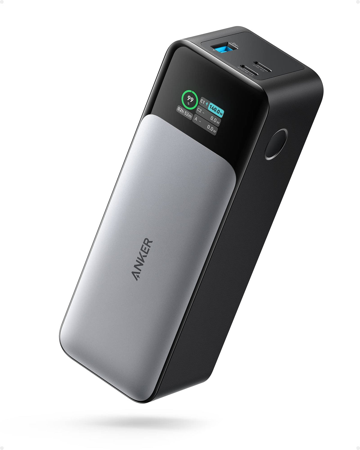 Anker 737 Power Bank, 24,000mAh 3-Port Laptop Portable Charger with 140W Fast Charging, Smart Display, for Outdoor Work, Compatible with iPhone 16/15/14 Series, Vision Pro, Samsung, MacBook, and More