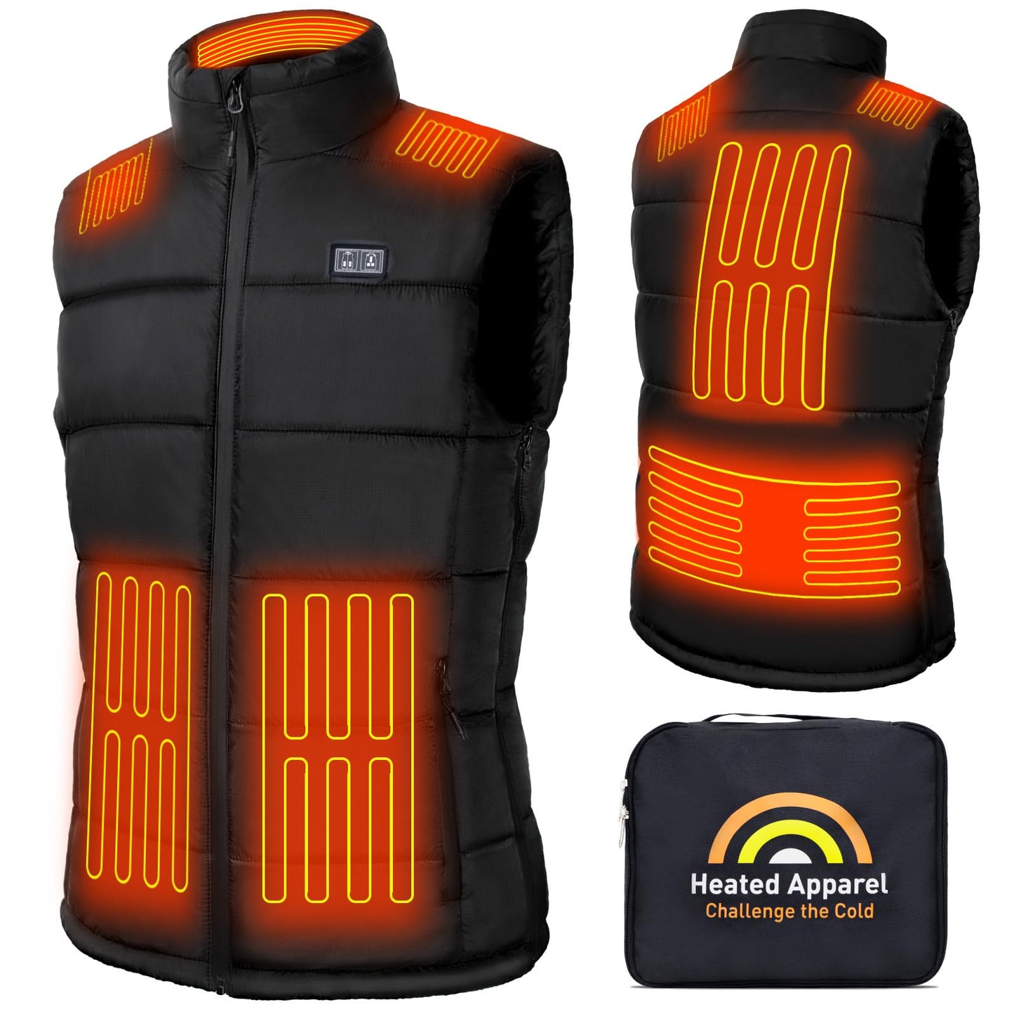 Weamest Heated Vest for Men Women with 16000mAh 7.4V Battery Pack Included, Size Adjustable Heated Vests for Winter Outdoor Hunting Skiing Camping