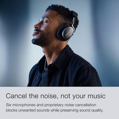 Bowers & Wilkins Px8 Over-Ear Wireless Headphones, Advanced Active Noise Cancellation, Luxurious Materials, 30-Hour Battery Life, 15-Min Quick Charging, Royal Burgundy