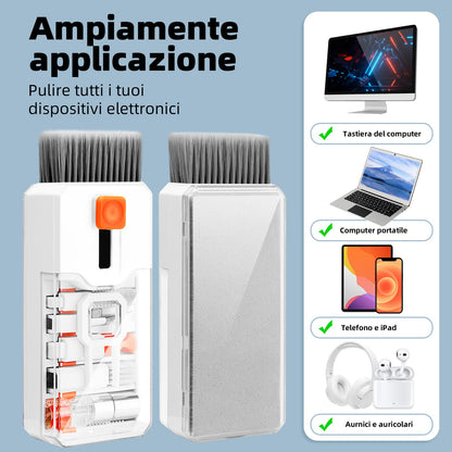 Keyboard Cleaning Kit Laptop Cleaner, 10-in-1 Computer Screen Cleaning Brush Tool, Multi-Function PC Electronic Cleaner Kit Spray for iPad iPhone Pro, Earbuds, Camera Monitor, All-in-one with Patent