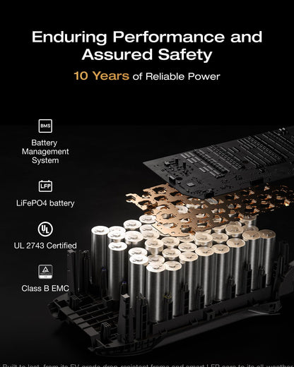 EF ECOFLOW Portable Power Station DELTA 3 Max, 2048Wh LiFePO4 Battery, Solar Generator (Solar Panel Optional), 3400W X-Boost Output, Ultra-Fast 0-80% Charging in 1.13 Hr, Home Backup & RV Camping