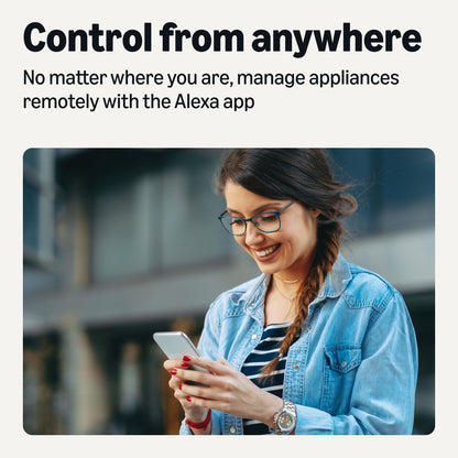 Amazon Basics Smart Plug, Works with Alexa Only, 2.4 GHz Wi-Fi, No Hub Required, 1 Pack, White