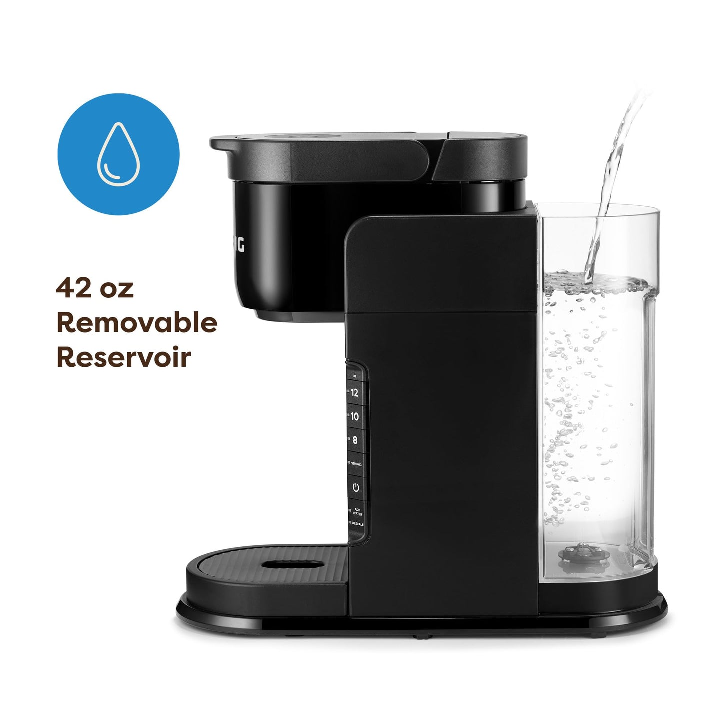 Keurig K-Express Single Serve Coffee Maker – Strong Brew Option, 42oz Reservoir, Sleek Design for Holiday Hosting & Gifting, Black