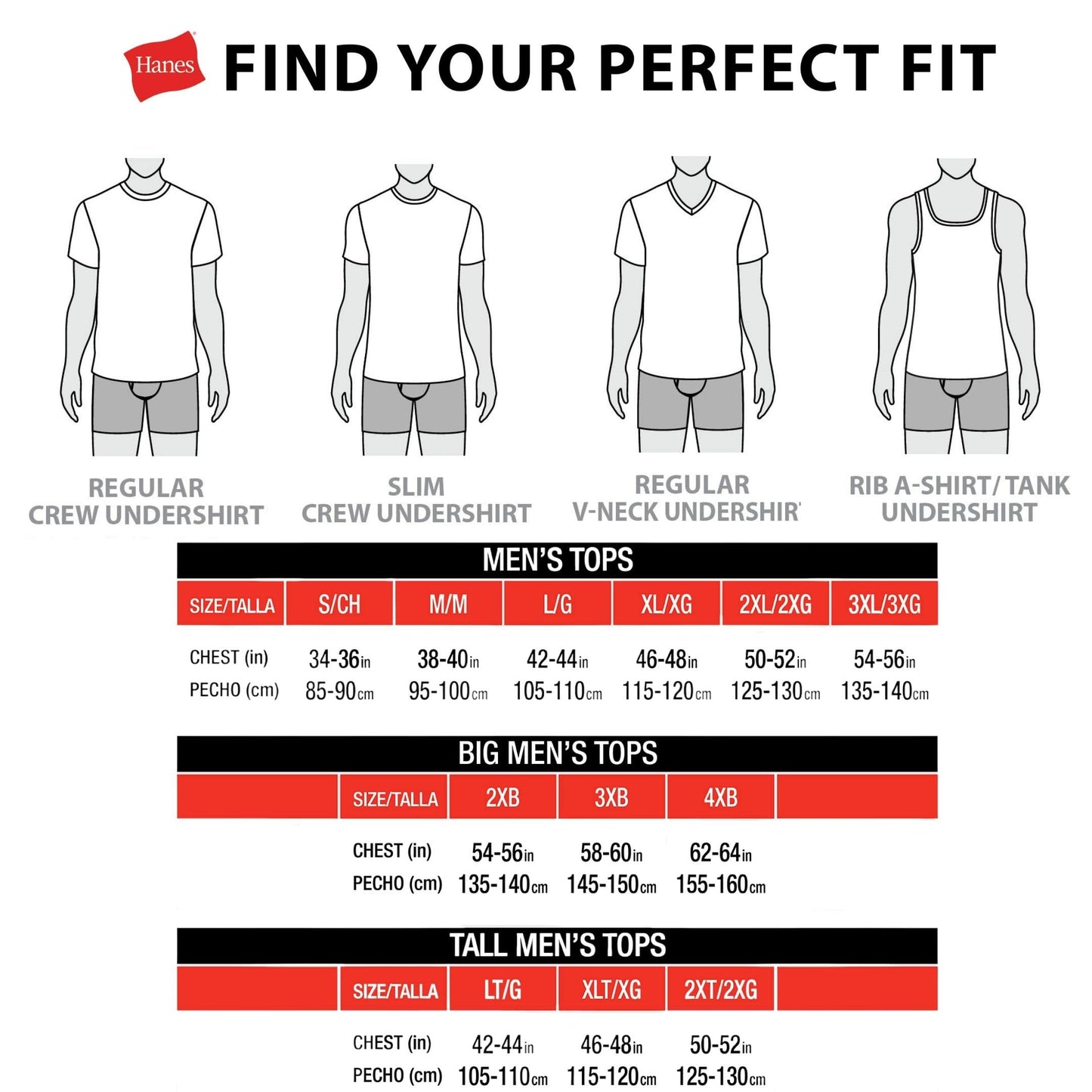 Hanes Mens Cotton, Moisture-wicking Crew Tee Undershirts, Multi-packs, Black/Grey/Blue Assorted - 6 Pack, 3X-Large US