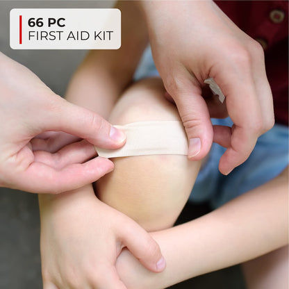 Thrive Car Emergency Kit & Roadside Emergency Car Kit - 104-Piece Set, Red Canvas Bag, Universal Fit - Jumper Cables, Escape Hammer & Tire Gauge - Road Trip Essentials & Emergency Supplies