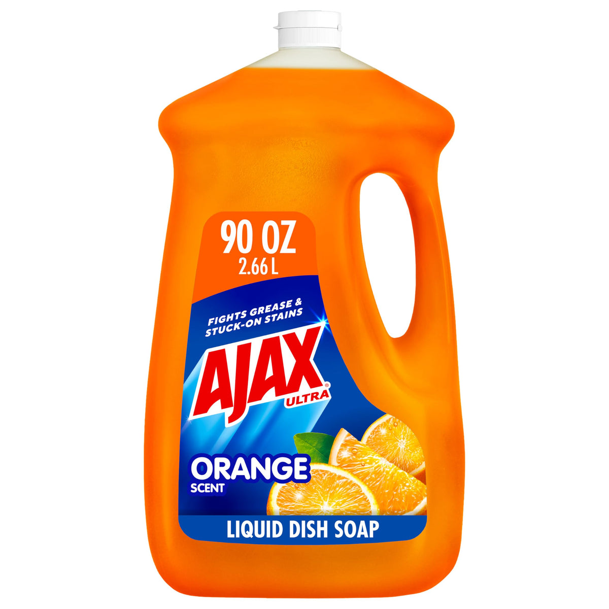 Ajax Ultra Liquid Dish Soap Orange Scent, Triple Action, 90 fl oz Bottle