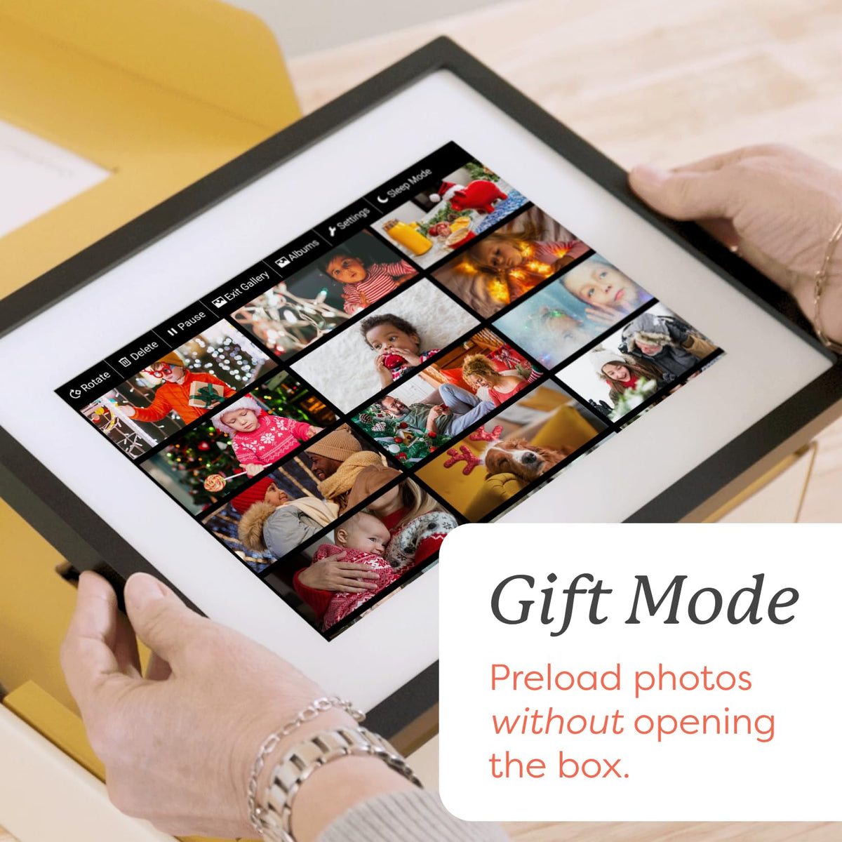 Skylight Frame – WiFi Digital Picture Frame Customer Support, Touch Screen Digital Photo Frame with Easy Setup, Photo Gifts for Parents and Grandparents - 10 Inch Black