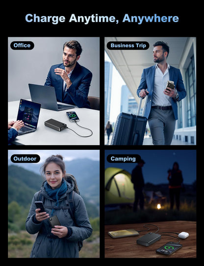 Moihosso Portable Charger Power Bank 56800mAh Battery Pack-22.5W Fast Charging with USB C & LED Display, 3 Outputs High Capacity Portable Power Bank for iPhone 16/15/14/13 Series, Samsung, iPad etc