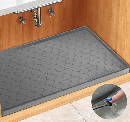 Winisok Waterproof Under Sink Mat 34" x 22" Cabinet Liner for Kitchen and Bathroom, Shelf and Counter Protector, Organizers and Storage, Silicone Drip Tray, Gadgets and Accessories