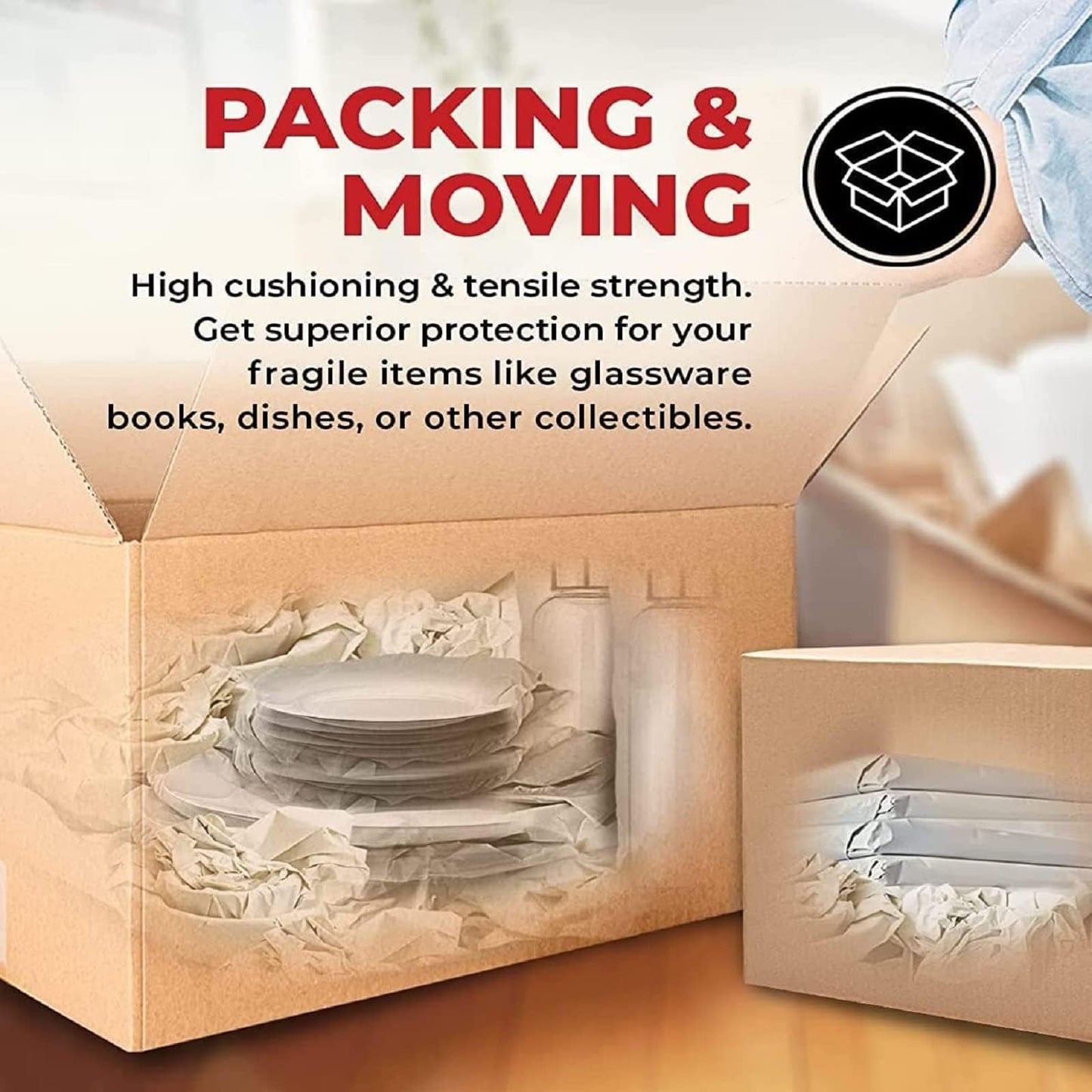 70 Sheets Newsprint Packing Paper Sheets for Moving, Shipping, Box Filler, Wrapping and Protecting Fragile Items 1.8 Lbs (26” x 15”)