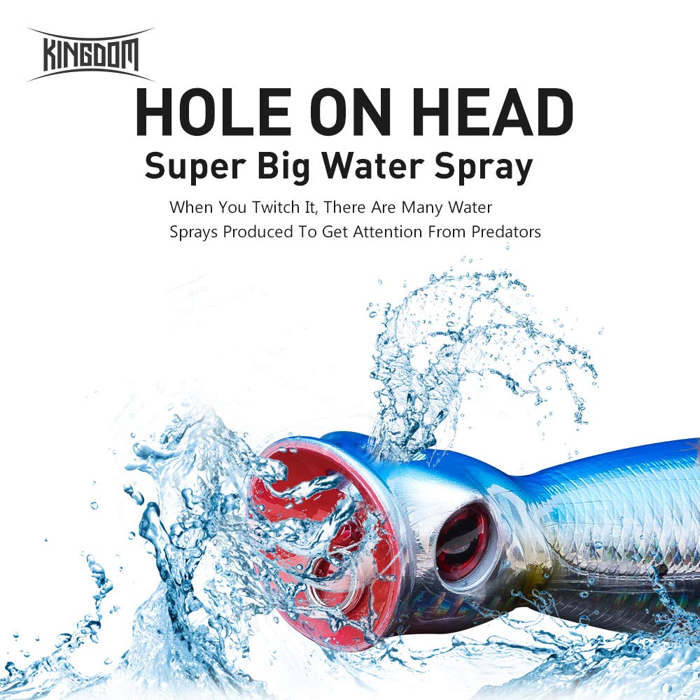 Kingdom Floating Lure Hard Baits Topwater Popper Swimbait Bass Crankbaits for Freshwater and Saltwater(Total 5 Set/180g, Every Set: 5.11in,1.26oz,130mm)