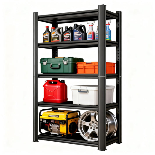 Notmise Metal Garage Shelving Unit, Heavy Duty 5-Tier Adjustable Storage Rack, Steel Shelving,2000 lbs Capacity, Industrial Shelves for Heavy Tools and Equipment (5-Tier 63" H x 27" W x 14" D)