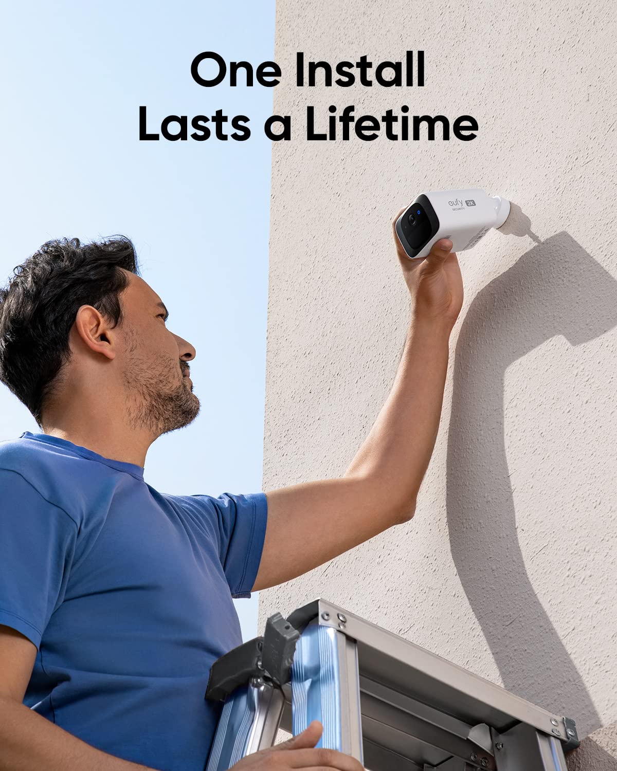 eufy Security SoloCam S220, Solar Security Camera, Wireless Security Camera Outdoor, 2K Resolution, Continuous Power, No Monthly Fee, HomeBase 3 Compatible, 2.4 GHz Wi-Fi, for Outdoor Surveillance