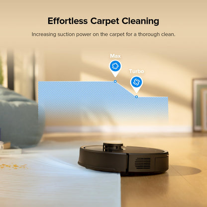 roborock Q7 M5+ Robot Vacuum and Mop, Upgraded from Q5 Max+, Up to 7-9 Weeks Self-Empty, 10000Pa Suction, Dual Anti-Tangle System for Pet Hair & Carpet, PreciSense LiDAR Navigation, App Control, Black