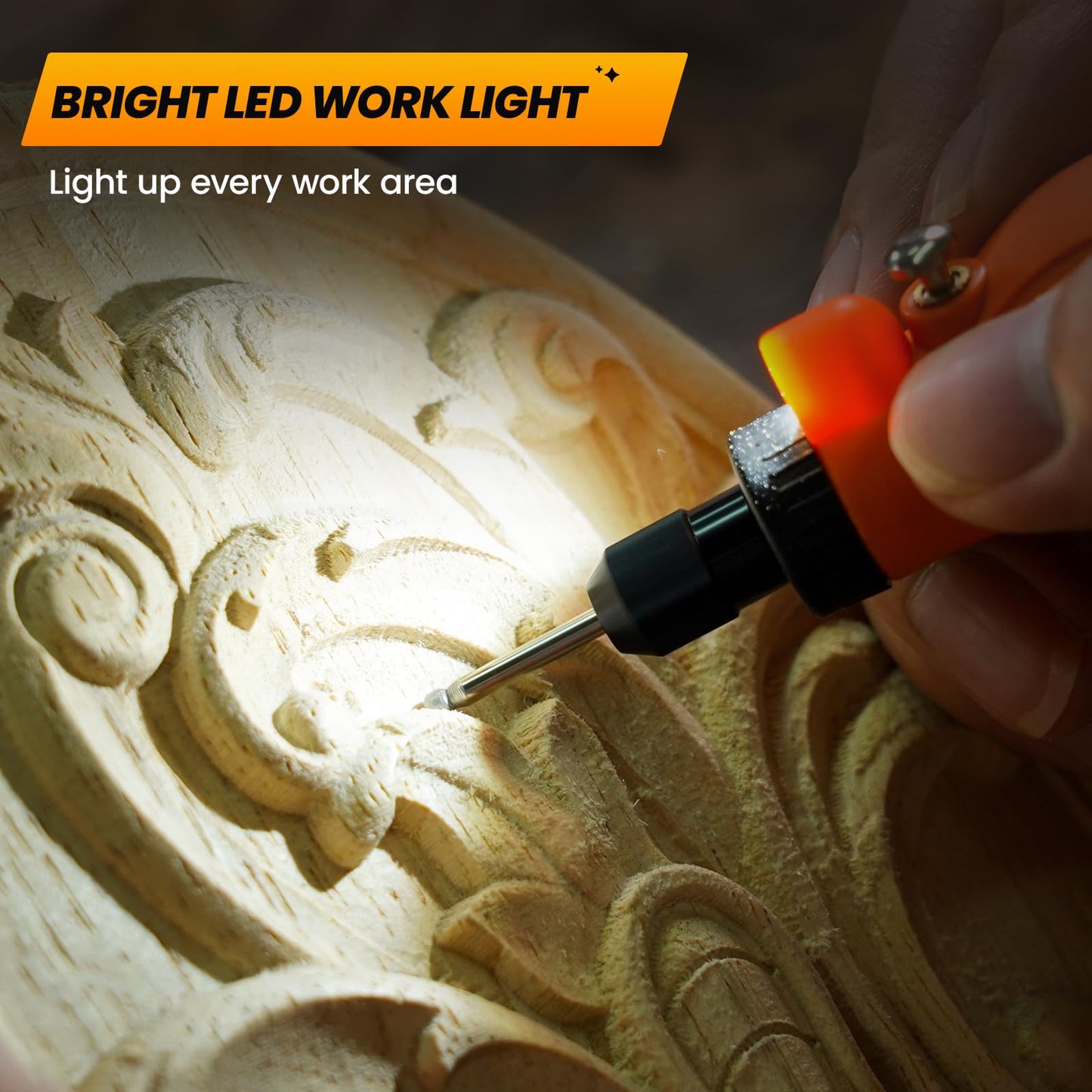 HARDELL Mini Cordless Rotary Tool, 5-Speed and USB Charging Rotary Tool Kit with 69 Accessories, Multi-Purpose 3.7V Power Rotary Tool for Sanding, Polishing, Drilling, Etching, Engraving, DIY Crafts