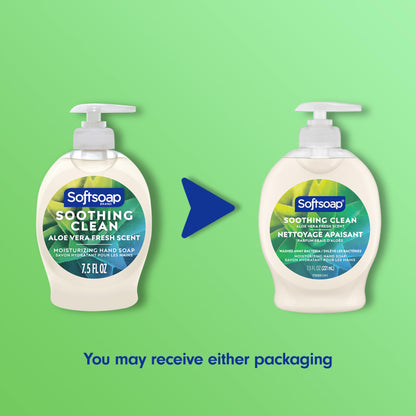 Softsoap Moisturizing Liquid Hand Soap, Soothing Clean Aloe Vera - 7.5 Fl Oz (Pack of 6)