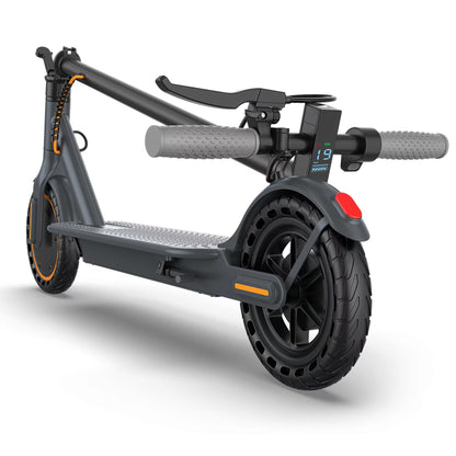 Electric Scooter Adults, 350W Motor, 19 Mph & 21 Miles Range Battery, 8.5" Folding E Scooters with Solid Tires, Portable Lightweight Scooter with Dual Braking, Bright Light, APP Control