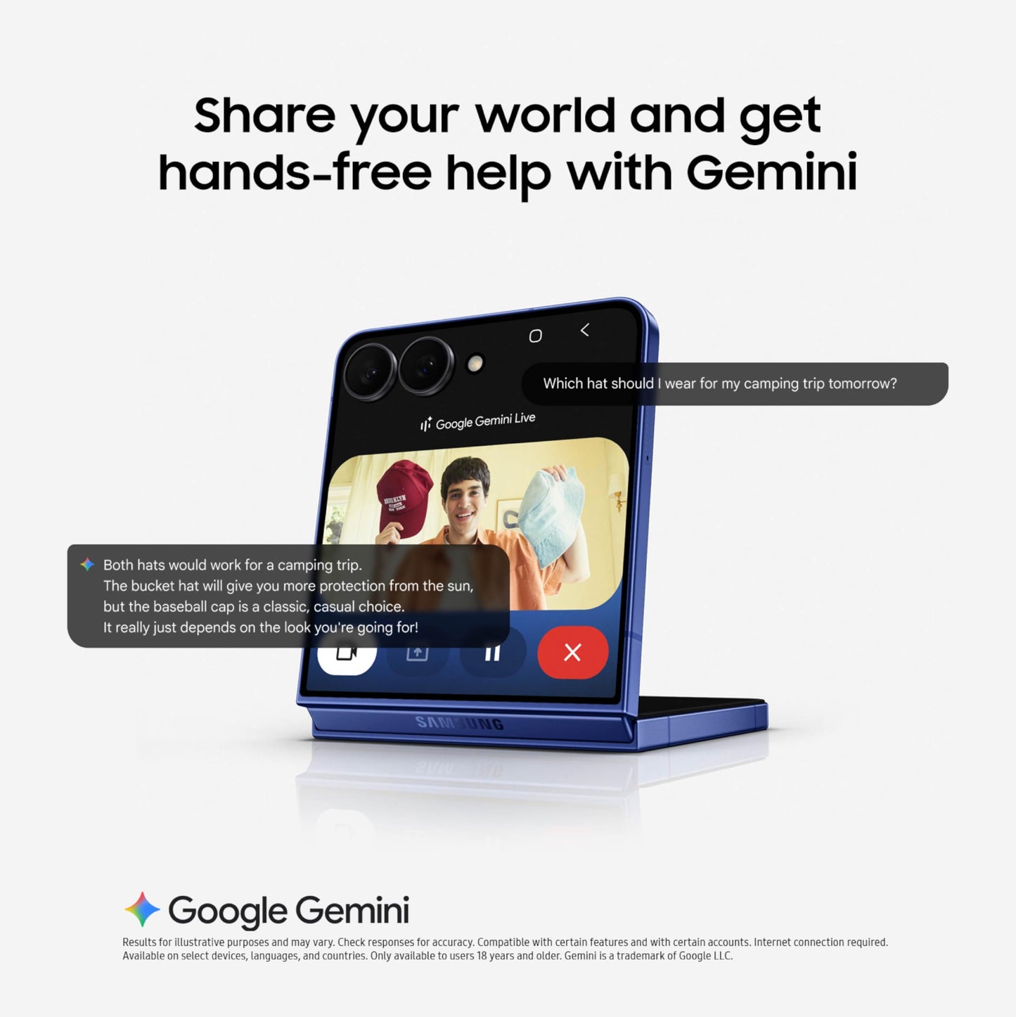 Samsung Galaxy Z Flip7 Cell Phone, 256GB AI Smartphone, Unlocked Android, high-res 50 MP Camera, Powerful Processor, Long Battery Life, 2025, US 1 Yr Manufacturer Warranty, Blue Shadow