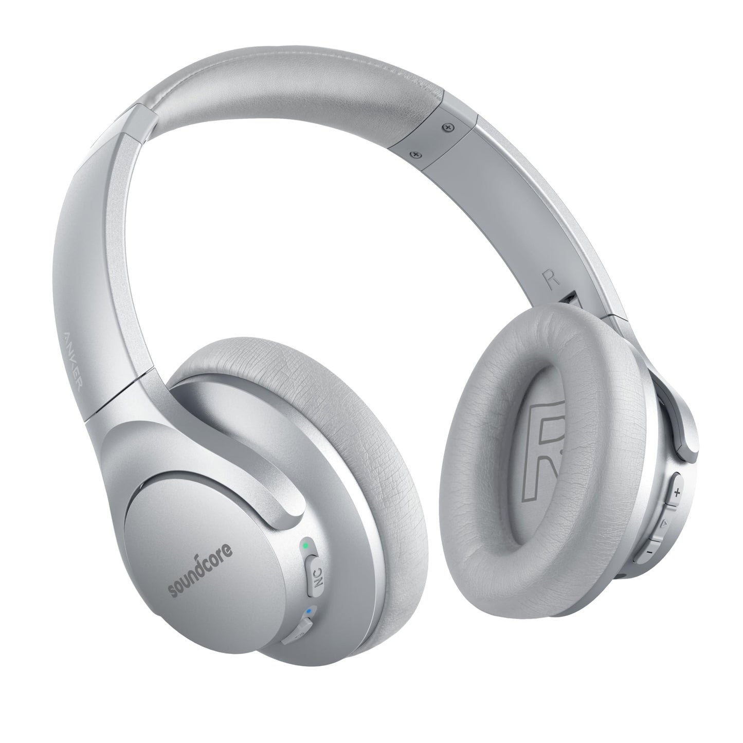 Soundcore Anker Life Q20 Hybrid Active Noise Cancelling Headphones, Wireless Over Ear Bluetooth Headphones, 60H Playtime, Hi-Res Audio, Deep Bass, Foam Ear Cups, Travel, Office, USB-C Charging