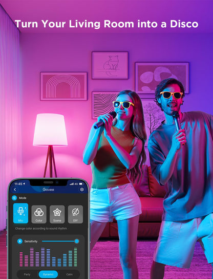 Govee GU10 LED Bulb, Smart GU10 Light Bulbs, Dimmable Color Changing Light Bulbs, 85 Dynamic Scenes, WiFi & Bluetooth LED Bulbs Work with Alexa, Google Assistant, Syncs with Music, 4 Pack