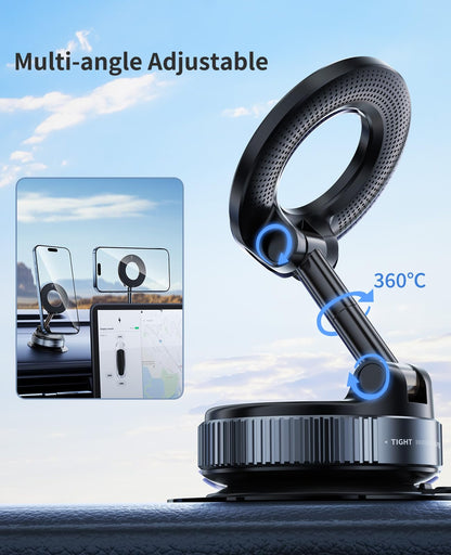 DKGEVEAO for Magsafe Car Mount,Magnetic Phone Holder with Suction Cup,Car Mount for iPhone 17 16 Pro Max,Phone Holders for Your Car Magnetic
