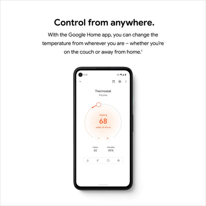Google Nest Thermostat - Smart Thermostat for Home - Programmable Wifi Thermostat - Fog