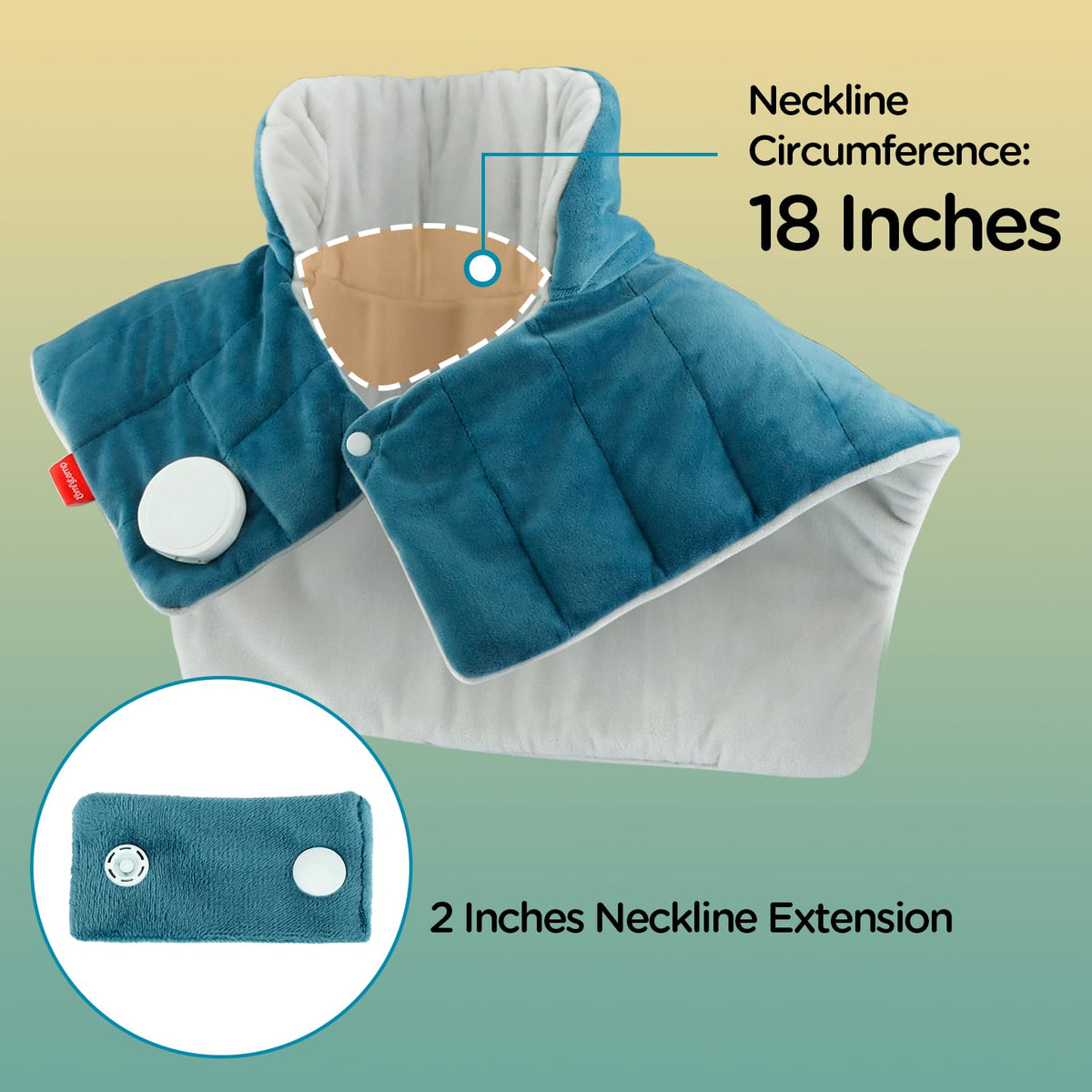 Comfytemp Heating Pad for Neck and Shoulders and Back, 2.6lb Weighted Electric Heat Pad for Warmth, Large FSA Eligible HSA Heated Wrap, 9 Heat Settings&11 Timer, Christmas Gifts for Women Men Mom Dad