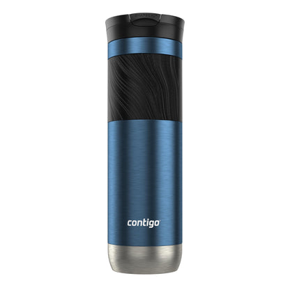 Contigo Byron 2.0 Stainless Steel Travel mug with Snapseal Lid and Grip, 24oz, Blueberry, BPA Free and Leak Proof