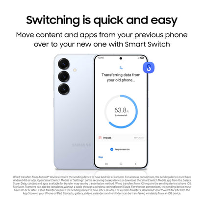 SAMSUNG Galaxy S25 Cell Phone, 256GB AI Smartphone, Unlocked Android, AI Camera, Fast Processor, ProScaler Display, Long Battery Life, 2025, US 1 Yr Manufacturer Warranty, Silver Shadow