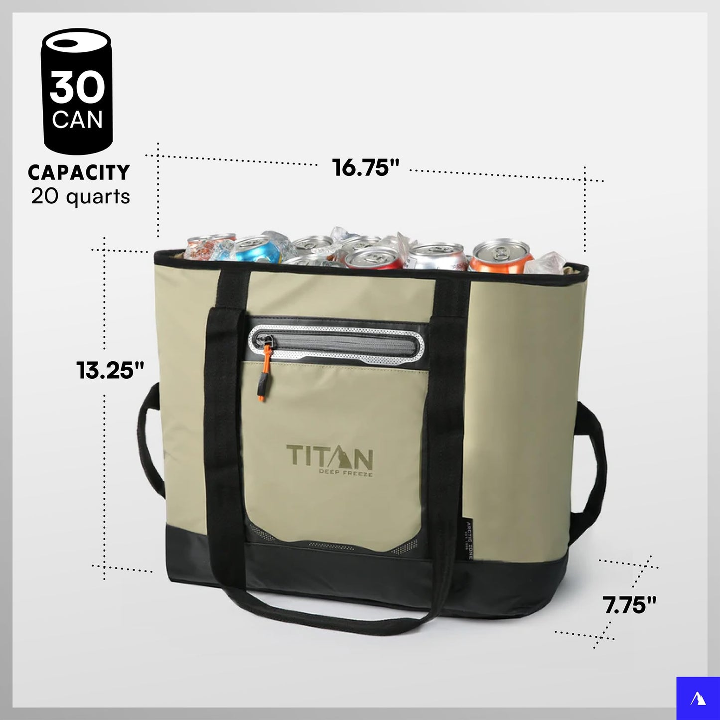 Titan Deep Freeze 30 Can Insulated Tote, Moss