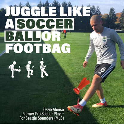 Kickit | The Original Birdie Soccer Trainer | Play Outdoors, Indoors or Backyard, Beach or Tailgate, All Ages Fun & Travel Friendly (Red)