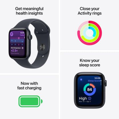 Apple Watch SE (3nd Gen) (GPS, 40mm) - Starlight Aluminum Case with Starlight Sport Band, S/M (Renewed)