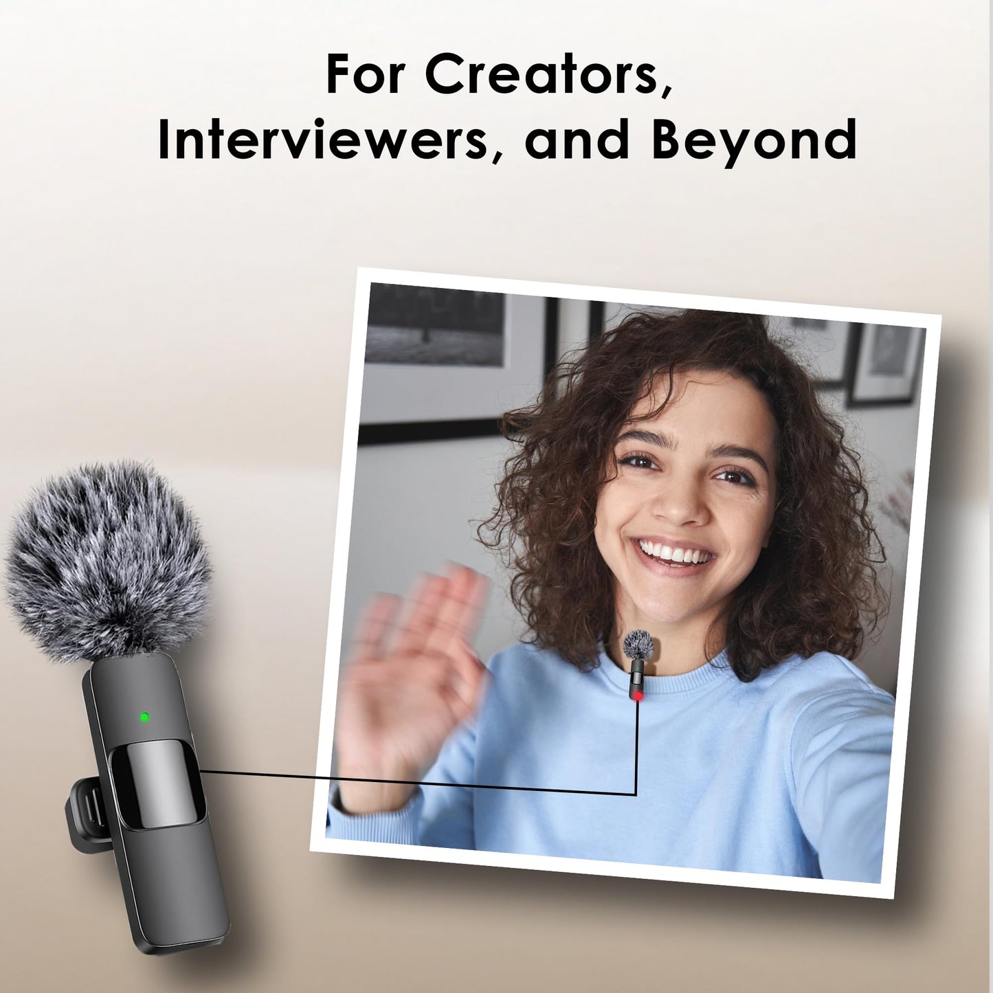 Mini Mic Pro (Newest Model), Wireless Microphone for iPhone, iPad, Android, Lavalier Microphone for Video Recording - 2 Pack iPhone Mic Crystal Clear Recording with USB-C for Podcast Microphone, ASMR