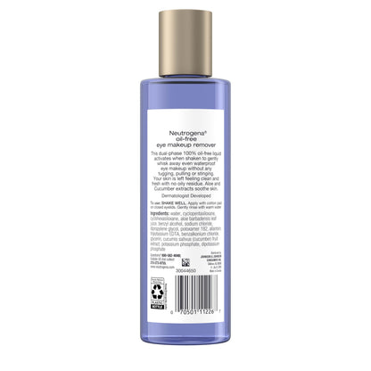 Neutrogena Gentle Oil-Free Eye Makeup Remover & Cleanser for Sensitive Eyes, Dissolves Waterproof Mascara, Non-Greasy Liquid Makeup Remover, Dermatologist & Ophthalmologist Tested, 8 fl. oz