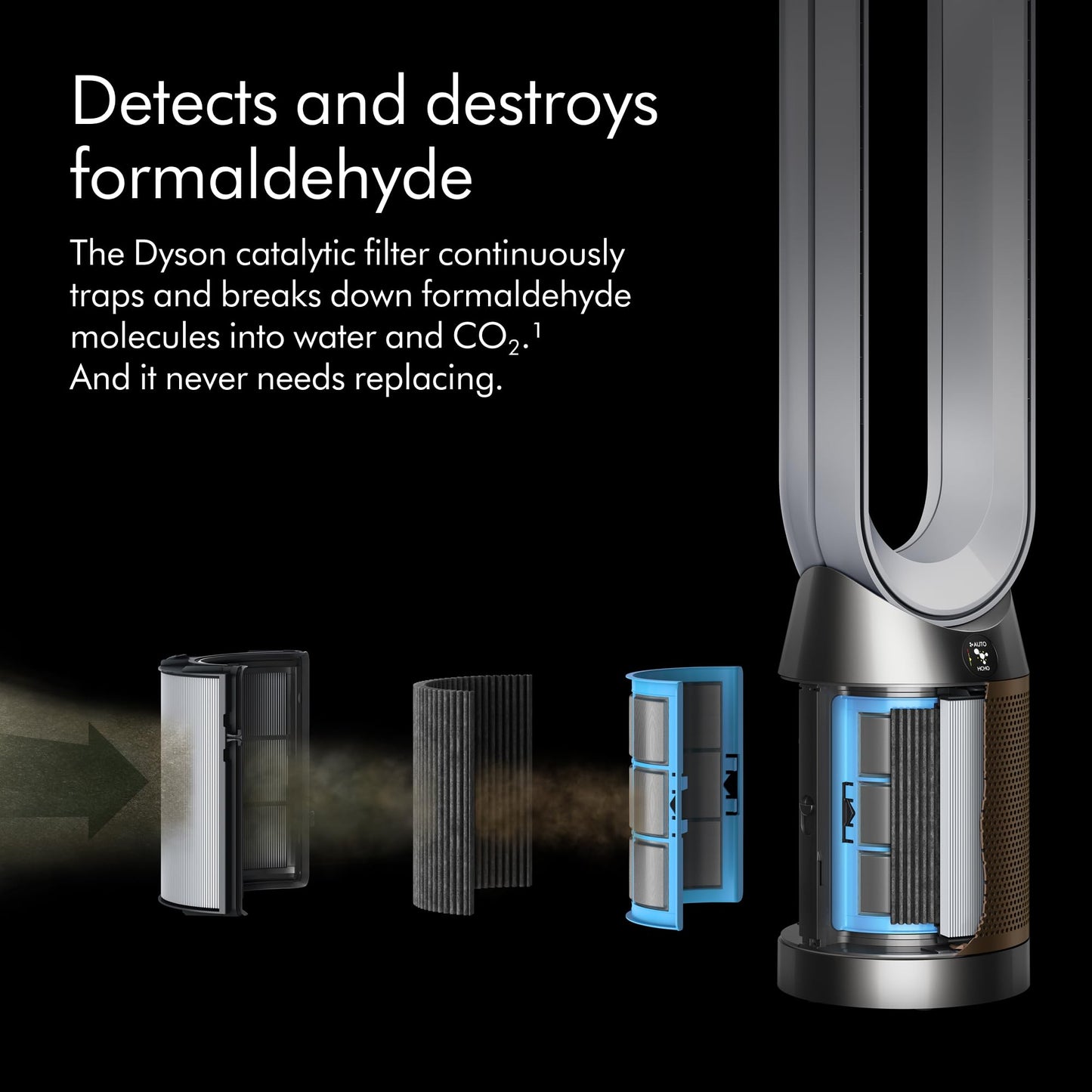 Dyson Purifier Cool Formaldehyde™ TP09 Air Purifier and Fan - White/Gold Large